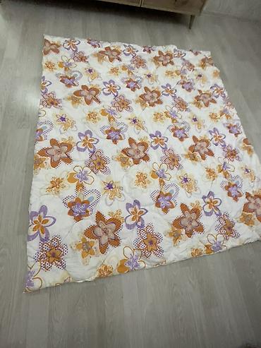 sintifon yorgan: Yumşaq yorğan – Popria Home Textile - Naqış: ağ fon üzərində narıncı — 1