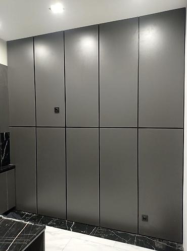 Кухонные гарнитуры: Кухонный гарнитур, цвет - Серый, МДФ — 28