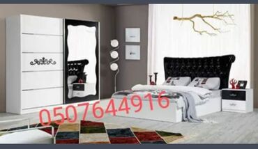 Yataq otağı dəstləri: İkinəfərlik çarpayı, Dolab, Termo, 2 tumba, Azərbaycan, Yeni — 13