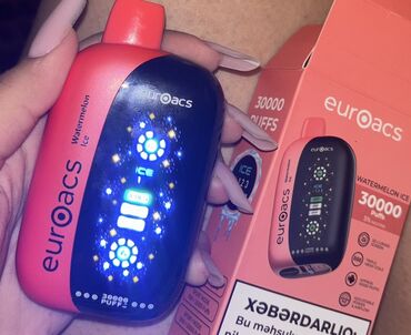 Euroacs brendinin qarpız dadlı elektron siqareti. Bu model 30000-ə