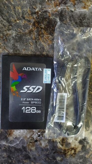 сетка жесткая: Маалымат алып жүрүүчү, Жаңы, ADATA, SSD, 128 ГБ, 2.5", ПК үчүн