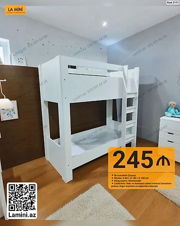 İki mərtəbəli uşaq çarpayısı – La Mini - Korpus: ağ rəng