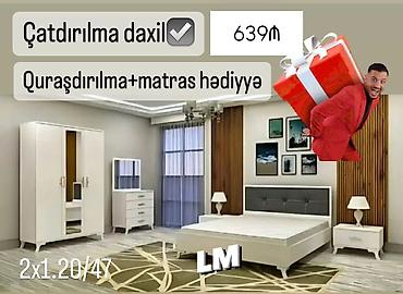 dresuar: Yataq otağı mebel dəsti Tərkibi: - 2 qapılı dolab (güzgülü bölmə ilə) — 1