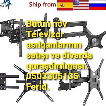 monitor arm: Sürülə bilən təkərli Televizor stendləri satılır.32 leddən 60 ledə — 5
