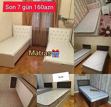 Çarpayılar: Yeni, Təknəfərlik çarpayı, Bazalı, Matras ilə, Siyirməsiz, Azərbaycan — 3