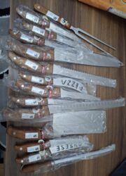 ləvazimat: Mətbəx bıçaqları dəsti – paslanmayan poladdan, taxta saplı, peşəkar