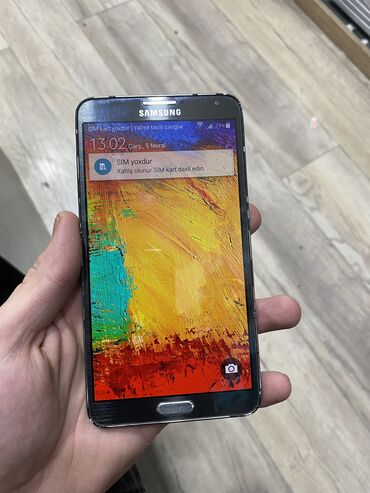 note 6 samsung: Samsung Galaxy Note 3, 32 GB, rəng - Qara, Sensor, İki sim kartlı