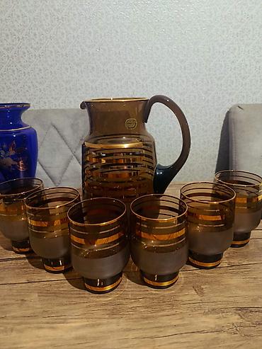 Посуда для напитков: Цвет - Золотой, Стекло — 1