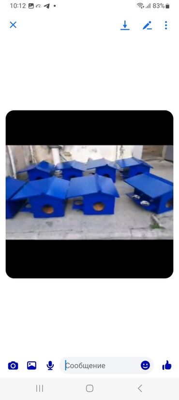 Yuvalar: Rəngli taxta heyvan evi/budaq evciyi - Material: taxta konstruksiya — 28