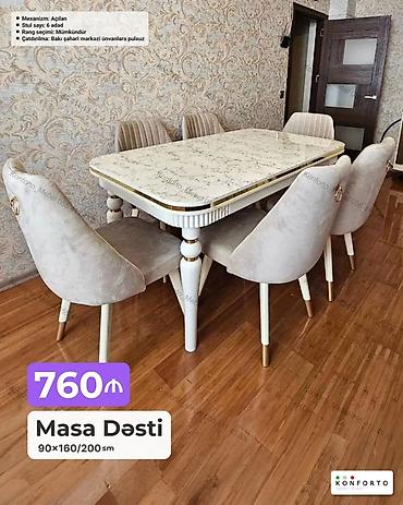 Ev və bağ: Masa Dəsti – 90×160/200 sm - Mexanizm: açılan (uzadıla bilən masa) - — 1