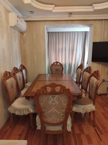 Stullar: Qonaq otağı üçün, İşlənmiş, Açılan, 8 stul
