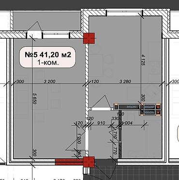 Продажа квартир: 1 комната, 41 м², Нижний Джал (Джал-23) Элитка, 10 этаж, ПСО (под самоотделку) — 2