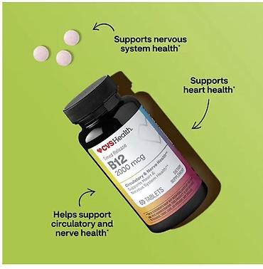 Gözəllik və sağlamlıq: CVS Health B12 2000 mcg – vaxtla buraxılan (Timed Release) vitamin — 1