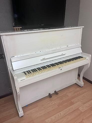 uşaq pianosu: Piano "Belarus", ağ rəngdə Belarus istehsalı olan akustik piano — 3