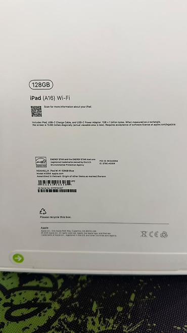 windows surface: IPad (A16) Wi‑Fi, 128 ГБ — Blue Ключевые характеристики: - Память — 1