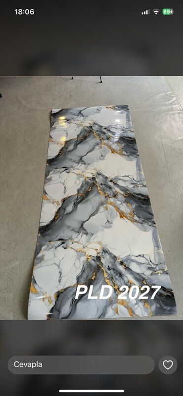 Mərmər effektli PVC panellər: Məhsul: Dekorativ PVC yapışqanlı örtük – mərmər effektli panellər — 6