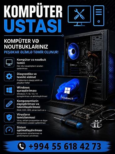 komputer ustası: Kompüter ustası – kompüter və noutbuklarınız peşəkar əllə təmir — 1