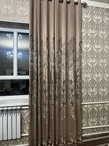 чехлы на хр: Плотные портьеры на люверсах 4 шт размер 2.9-2.4ширина - Материал — 1