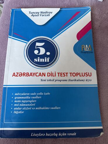 8 ci sinif az dili metodik vəsait: Azerbaycan dili 5ci sinif Test toplusu RM nesriyyat Liseylere