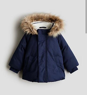 nike tech fleese: Детская зимняя парка с капюшоном и меховой опушкой от H&M оригинал — 1