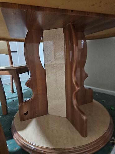 study table: Стол и стул для зала, Б/у, Самовывоз, цвет - Бежевый — 2