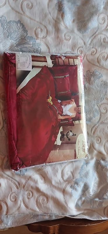 Текстиль: Saten yataq dəsti – Sorte Home Collection - Rəng: tünd qırmızı — 3