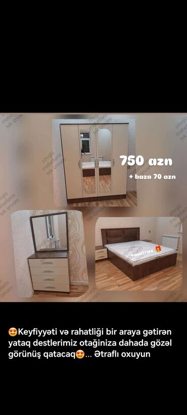 Yataq otağı dəstləri: Təknəfərlik çarpayı, Komod, Termo, Tumba, Yeni -da lalafo.az — 25 Yataq otağı dəstləri: Təknəfərlik çarpayı, Komod, Termo, Tumba, Yeni — 25