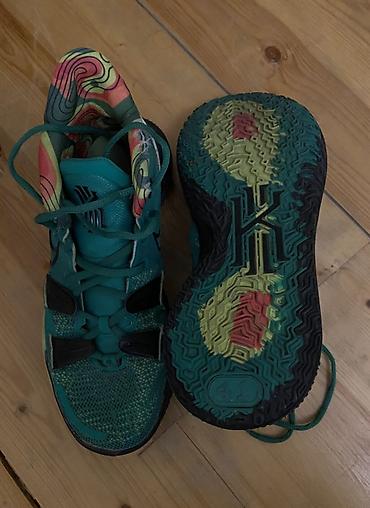 кроссовки nike: Nike Kyrie 7 basketbol krosovkaları - Rəng: yaşıl/şaquli naxışlı — 2