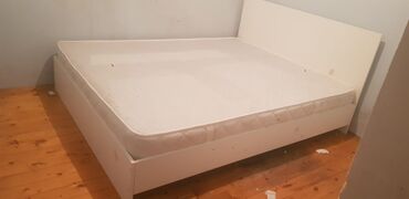 кровать двухспальная: İşlənmiş, Təknəfərlik çarpayı, Bazalı, Matras ilə, Siyirməsiz