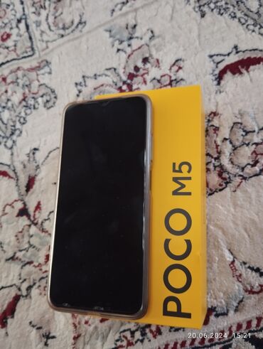 телефон поко х3: Poco M5, Б/у, 128 ГБ, цвет - Черный, 2 SIM