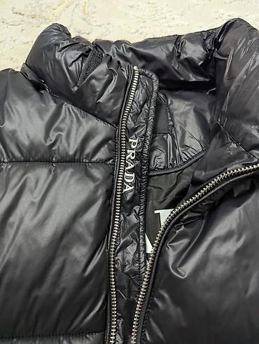 кожаная куртка мужская: Мужская куртка, XL, Prada, Новый, цвет - Черный — 6