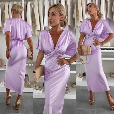 havajske haljine: One size, color - Lilac, Short sleeves