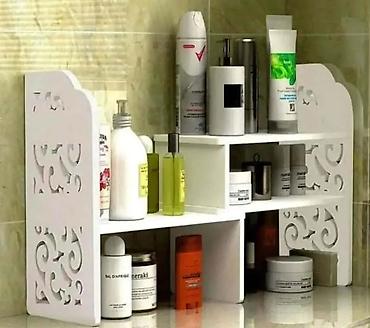 Police: Podesiva bela polica za sto – dekorativna i funkcionalna - — 9