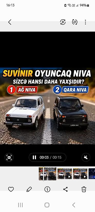 Beşik üçün asma oyuncaqlar: . 🚙 Suvenir Oyuncaq Niva Sizcə hansı daha yaxşıdır? 🤔 1️⃣ Ağ Niva — 1