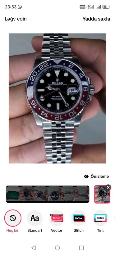 Qol saatları: Yeni, Qol saatı, Rolex, rəng - Qara — 12