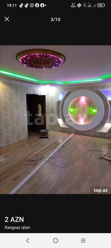 Təmir işləri: Xidmət: Təmir-tikinti və dizayn işləri Təklif olunan işlər: - Rəngsaz — 2