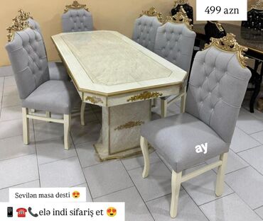 Restoran mebeli: Qonaq otağı üçün, Yeni, 6 stul