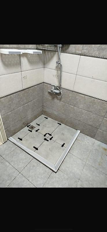 Plitə işləri: Duş kabini üçün kafelli duş altlığı hazırlanması və quraşdırılması — 2