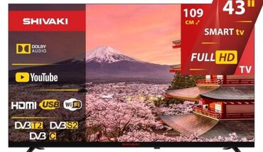 bakcell ayliq danisiq ve internet paketleri: Yeni Televizor Shivaki LCD 43" FHD (1920x1080), Ünvandan götürmə, Pulsuz çatdırılma, Rayonlara çatdırılma