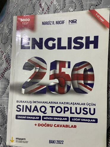Nərgiz R. Nəcəf tərəfindən "English 250" adlı sınaq kitabı. Bu kitab