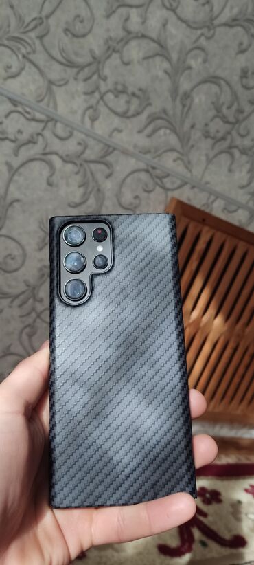 симка корпаратив: Samsung Galaxy S22 Ultra, Б/у, 256 ГБ, цвет - Черный, 1 SIM