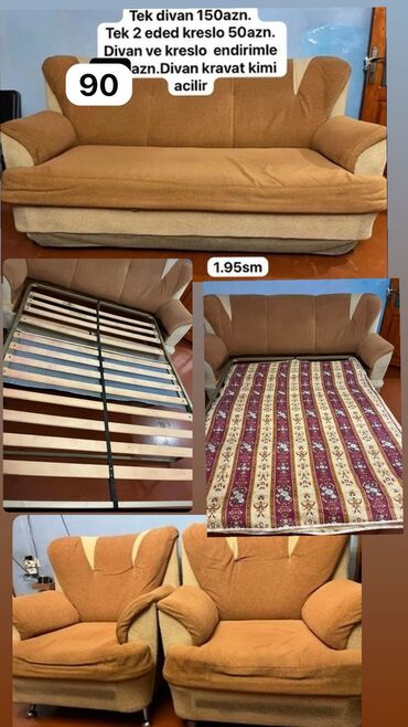 стул для пианино: Di̇van-kravat, 2 kreslo, Açılan