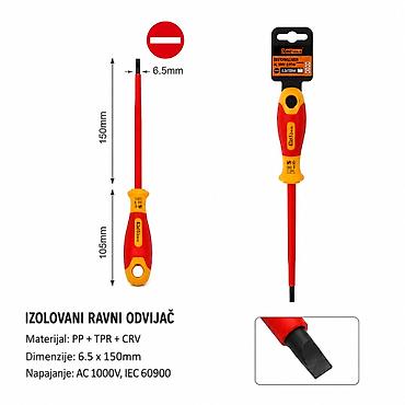 KMT Visokotlačni odvijač 2309033 Izolovani ravni odvijač za kućne