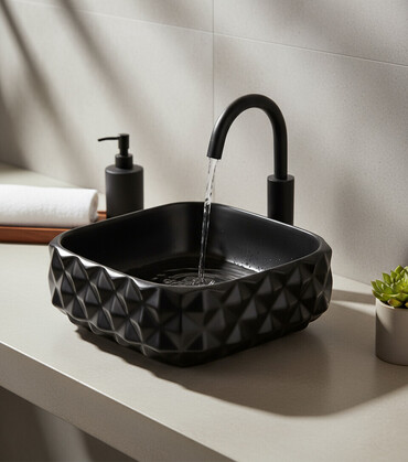 пьедесталом раковина с: Ванна үчүн раковина, Чарчы формасы, Материалы: Керамика, Өлчөмү: 40 x 40 см