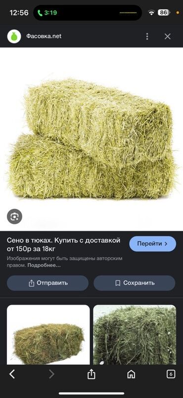 Корма для с/х животных: Пресcованное сено прямоугольной формы. Подходит для кормления