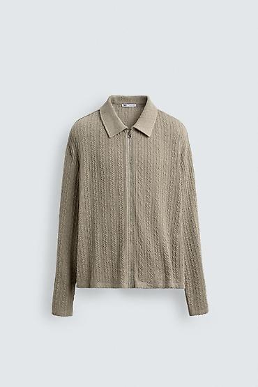 pull and: Мужской свитер, L, Zara, Новый, цвет - Бежевый, Самовывоз — 1