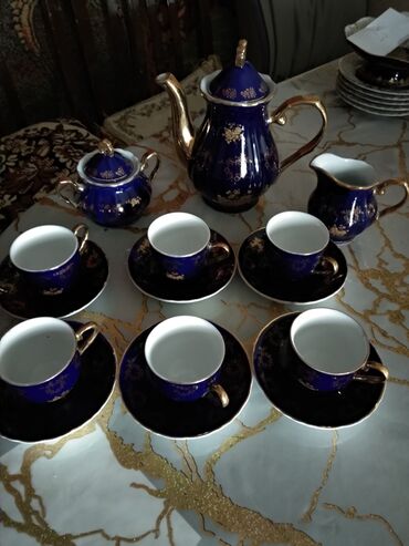 çay dəstləri: Çay dəsti, rəng - Göy