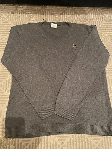 mn m: Мужской свитер, M, Us Polo Assn, Б/у, цвет - Серый, Самовывоз — 1
