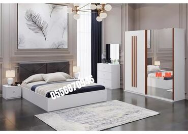 Yataq otağı dəstləri: İkinəfərlik çarpayı, Dolab, Termo, 2 tumba, Azərbaycan, Yeni — 16