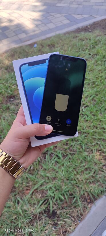 iphone 12 mini qiyməti: IPhone 12, 128 GB, Mavi, Simsiz şarj, Face ID, Sənədlərlə